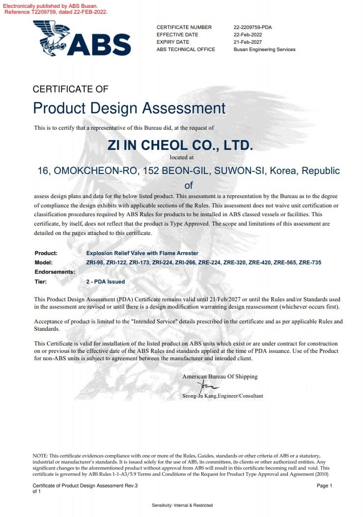 ABS Certificate